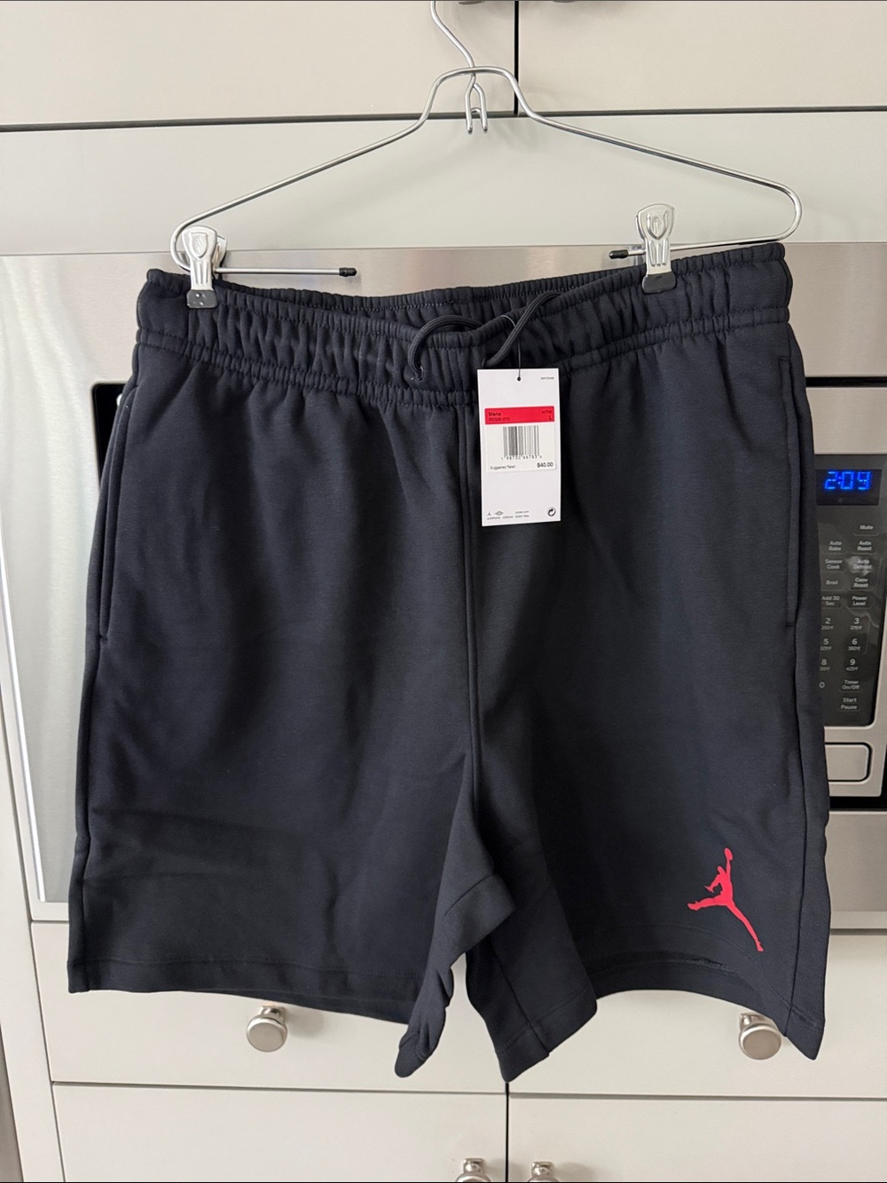 Jordan Black Athletic Shorts with Red Jumpman